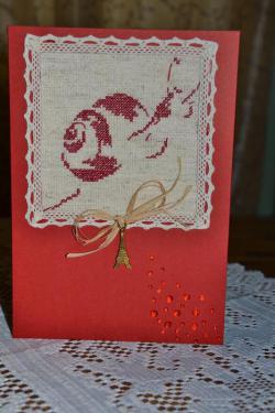 Открытка Улитка