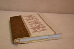 Книжка записная шоколадно-бежевая